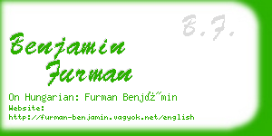benjamin furman business card